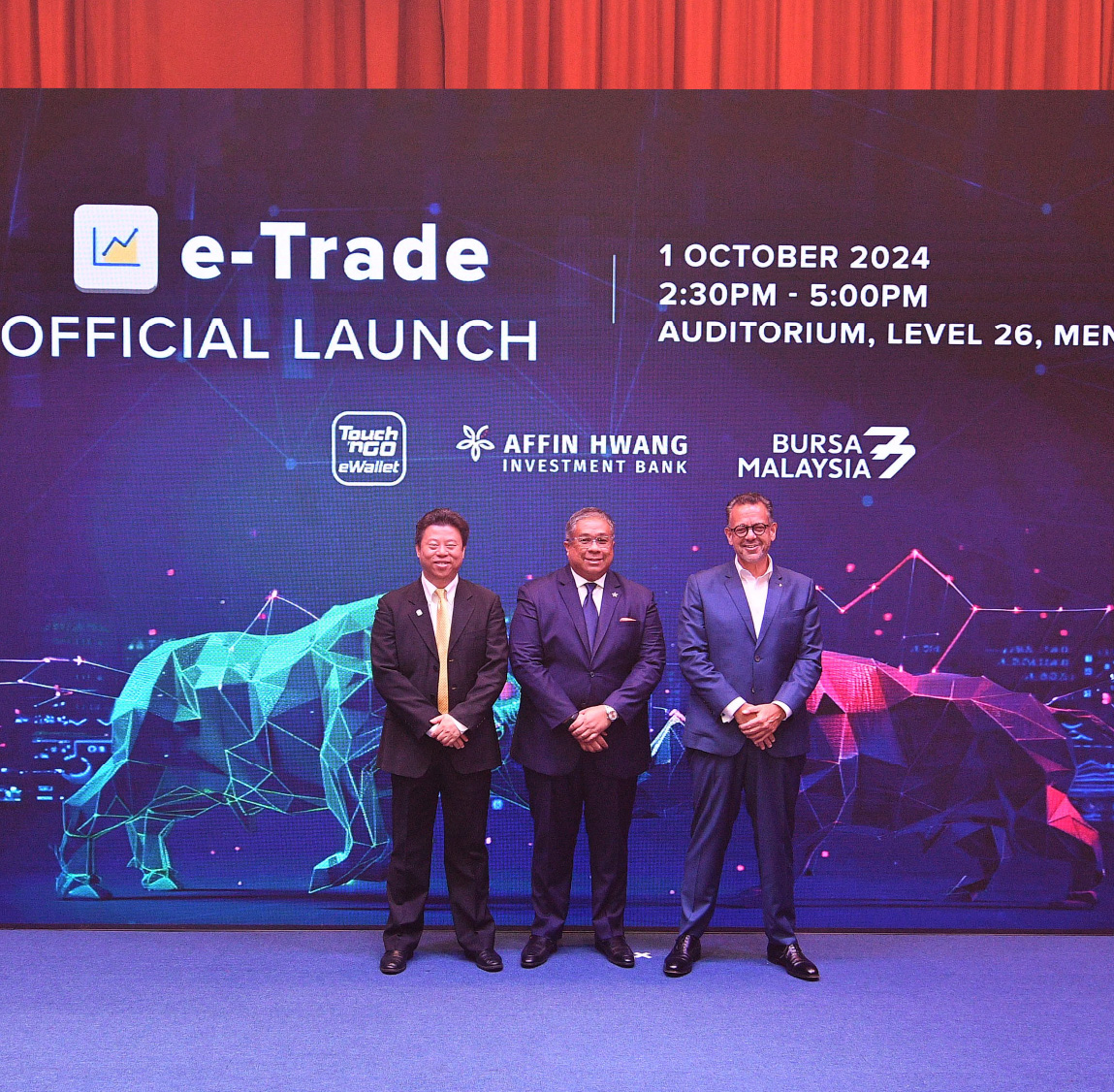 Bursa Malaysia, TNG Digital Sdn. Bhd. and Affin Hwang Investment Bank introduce the first equities market trading feature within TNG eWallet