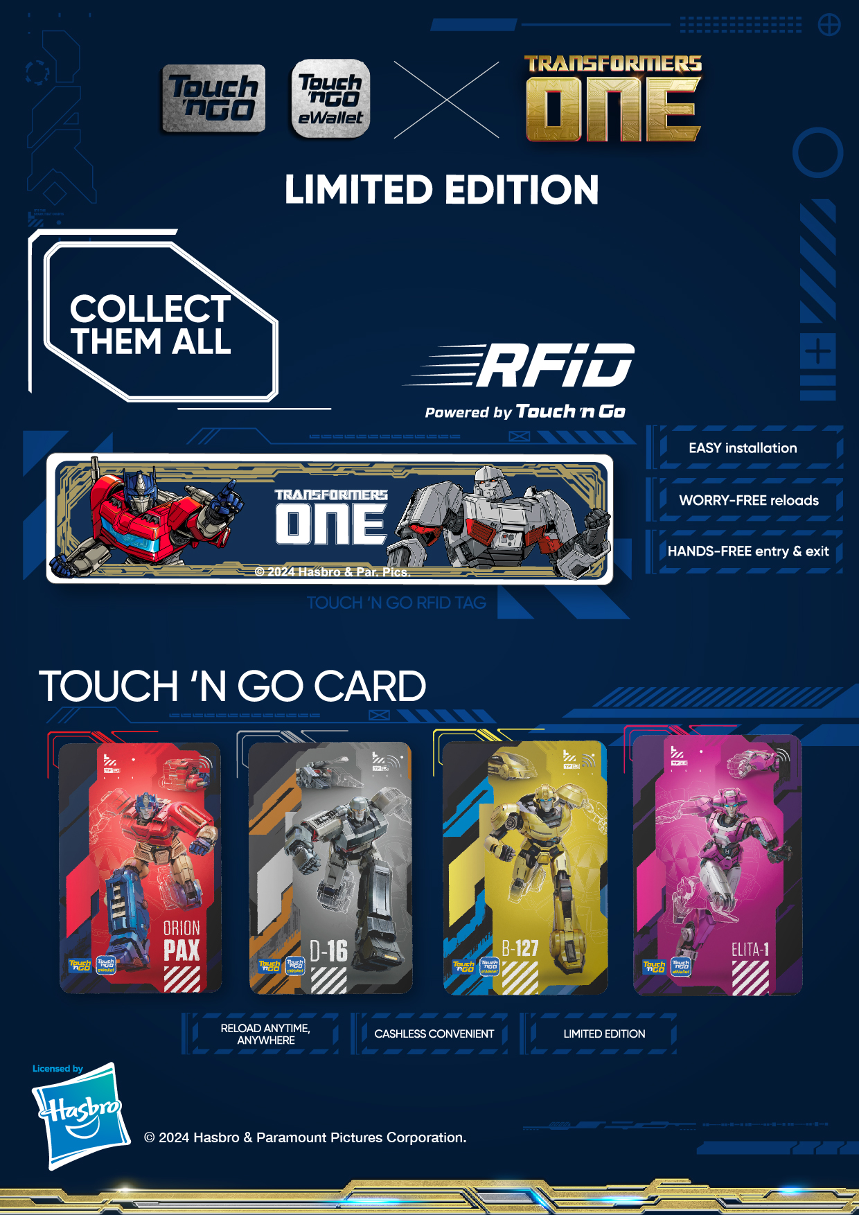 Touch ‘n Go Launches Exciting Limited-Edition    TRANSFORMERS ONE Cards and RFID Tags