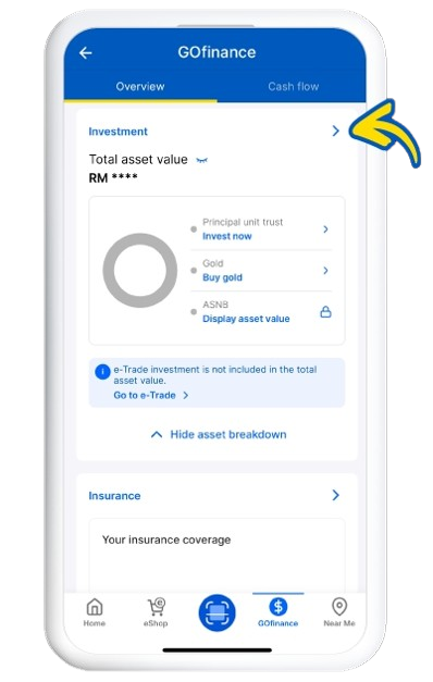 Then on “Investment”