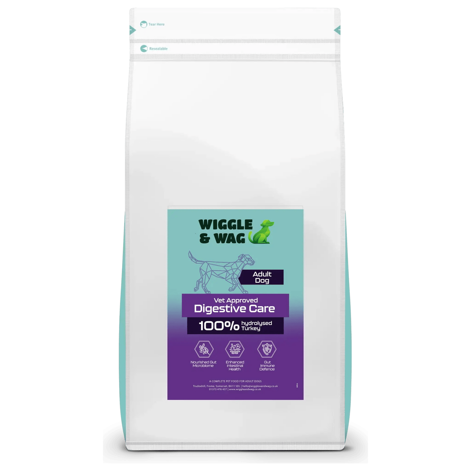 Wiggle & Wag Digestive Care – 100% Hydrolysed Turkey (Adult Dog)