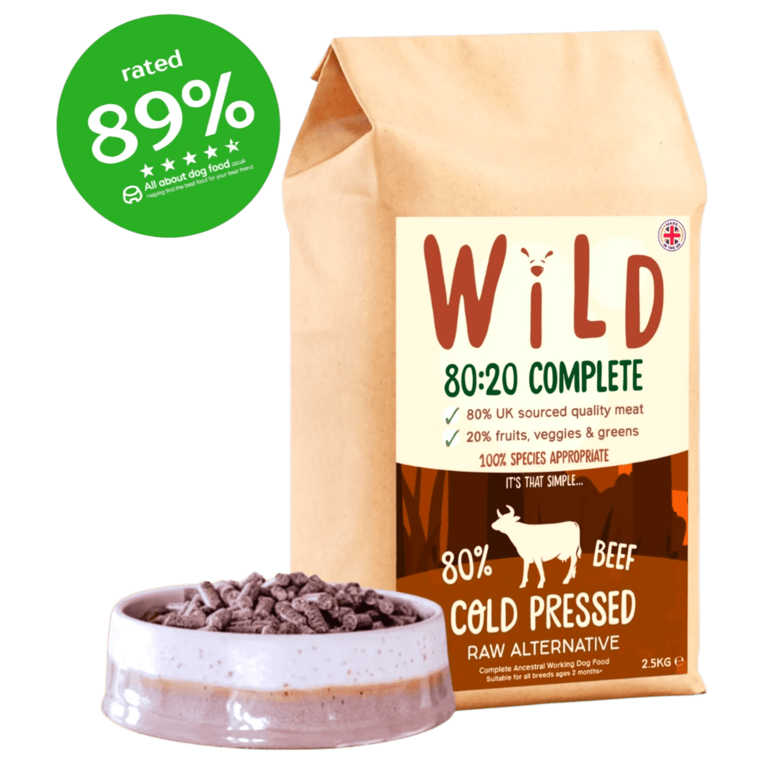 Wild Pet food Beef 80:20 Cold-pressed - Complete Dog Food