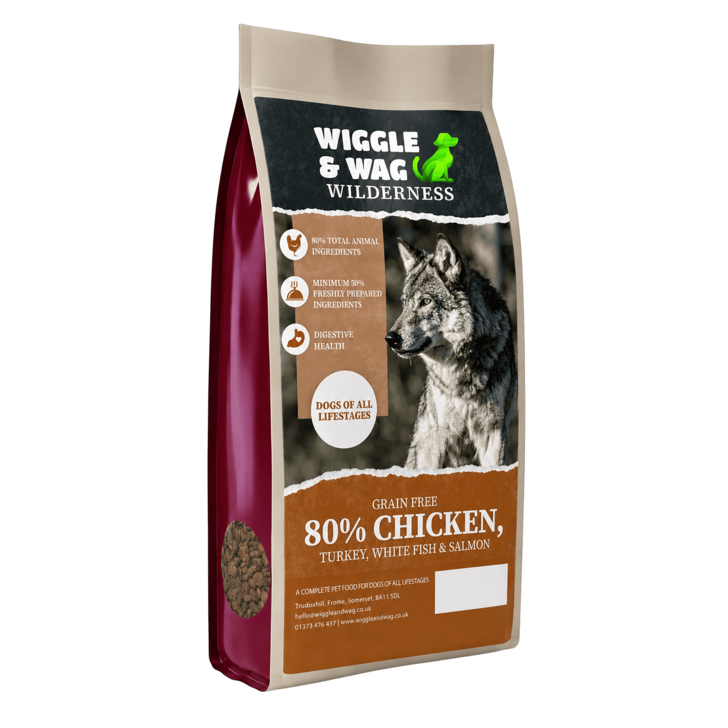 Wilderness 80 Grain Free 80% Chicken, Turkey, White Fish & Salmon